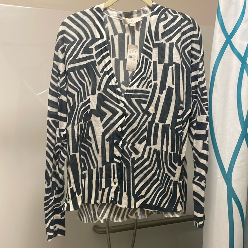 LOFT women’s gray cardigan